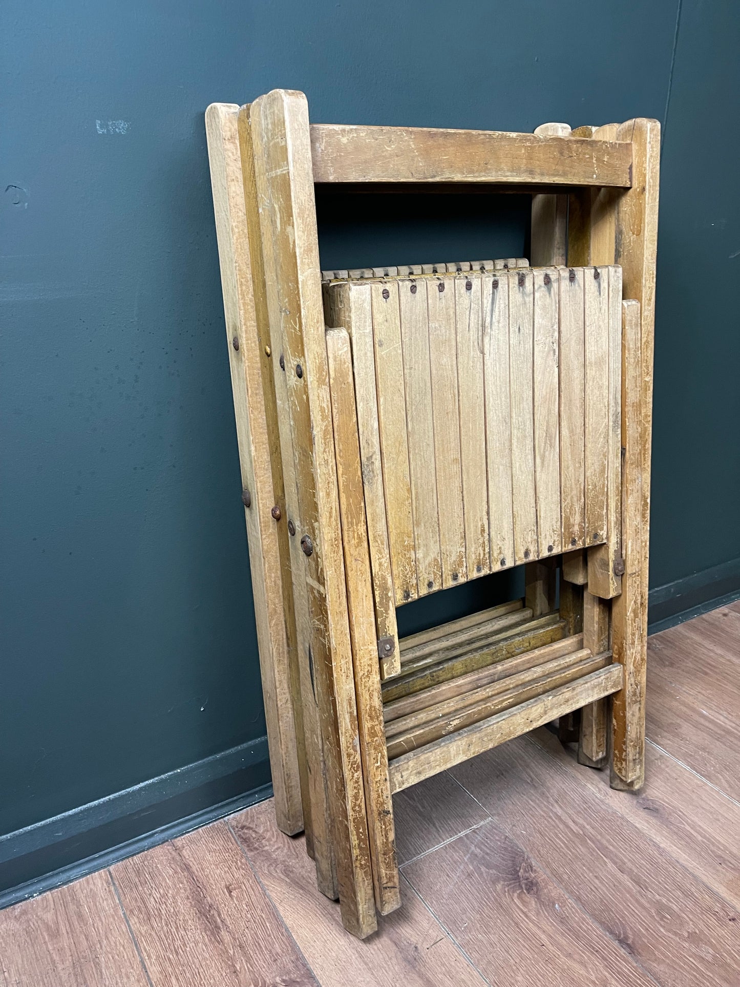 Vintage War Department folding chairs
