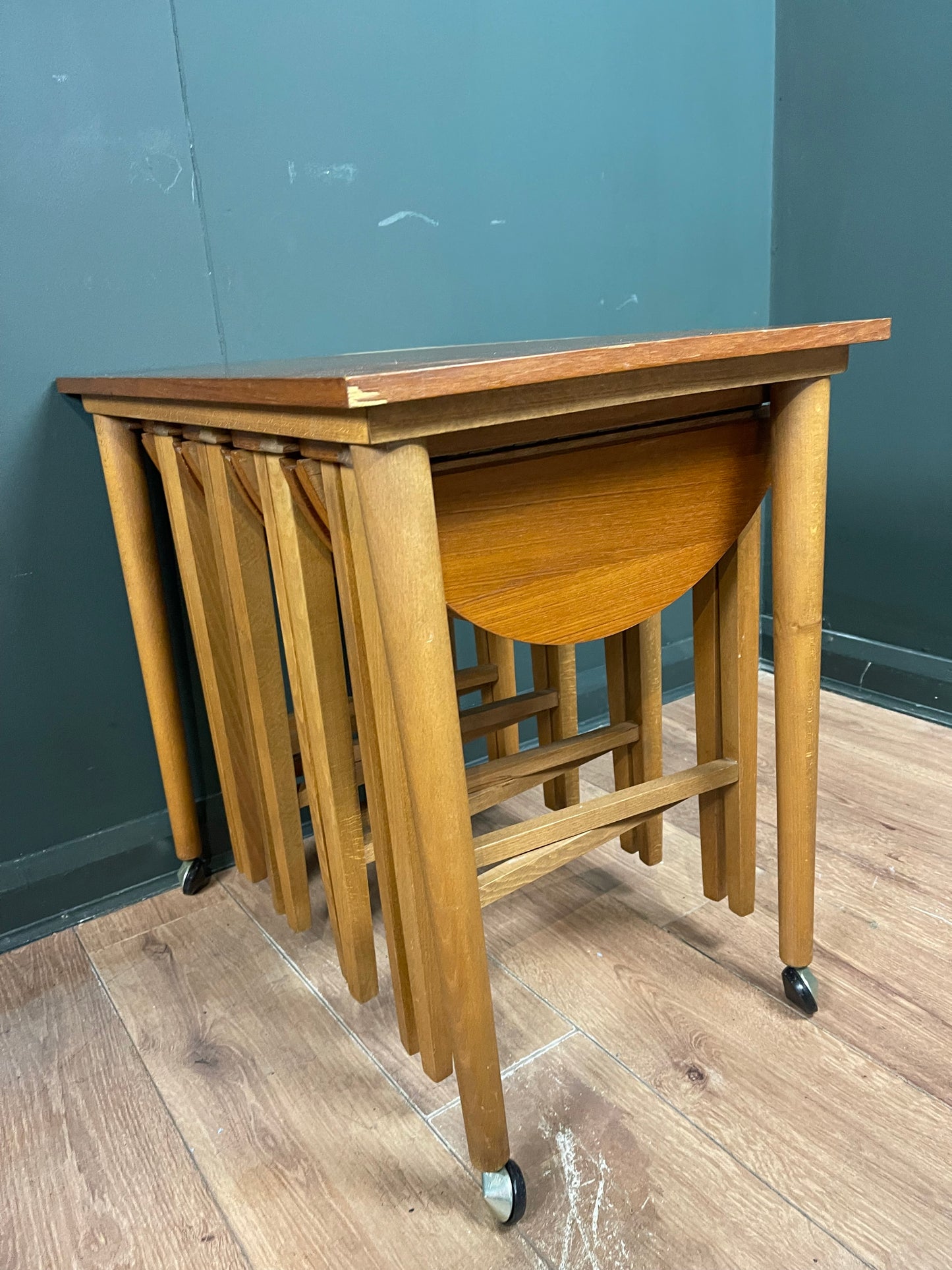 Midcentury 1960s nest of tables by Paul Hundevad