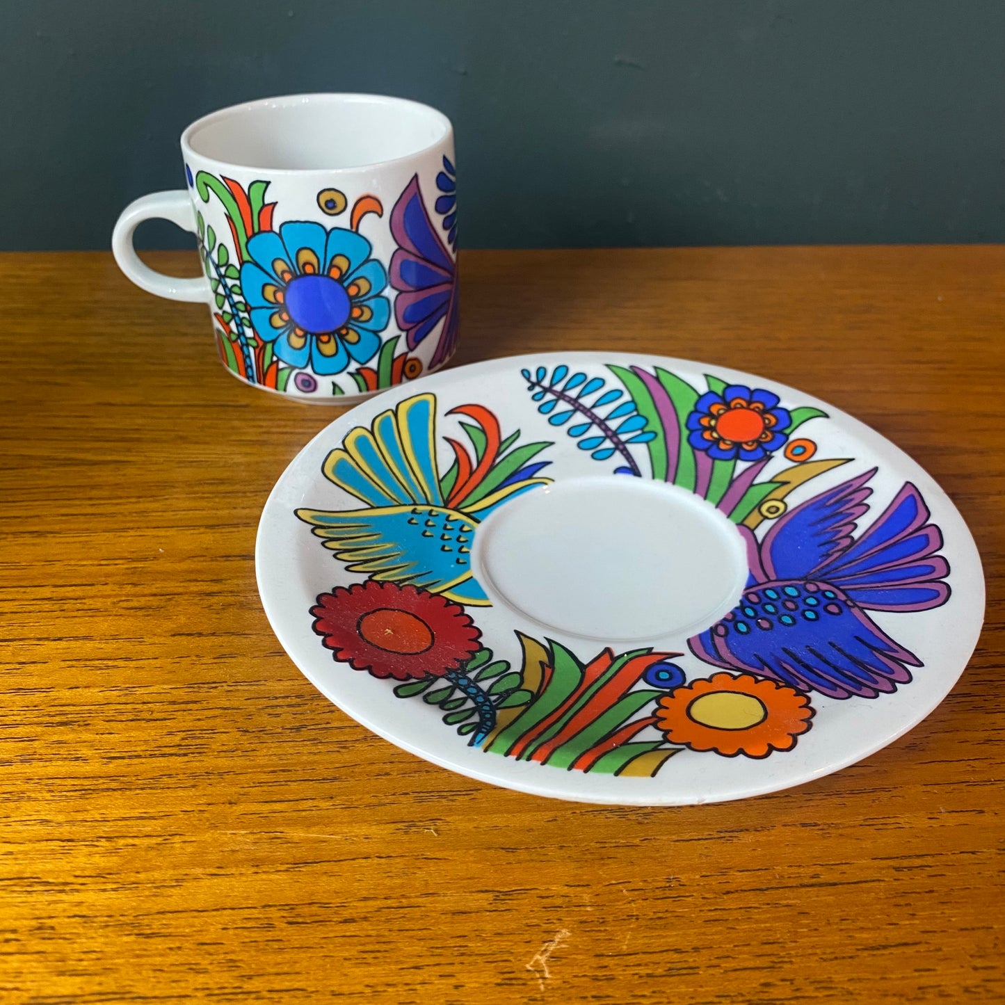 Villeroy and Bosch Midcentury Modern Acapulco coffee cup and saucer
