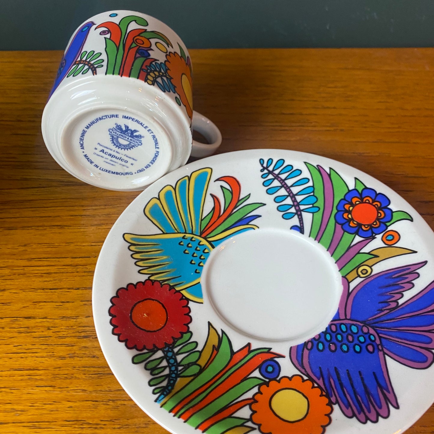 Villeroy and Bosch Midcentury Modern Acapulco coffee cup and saucer