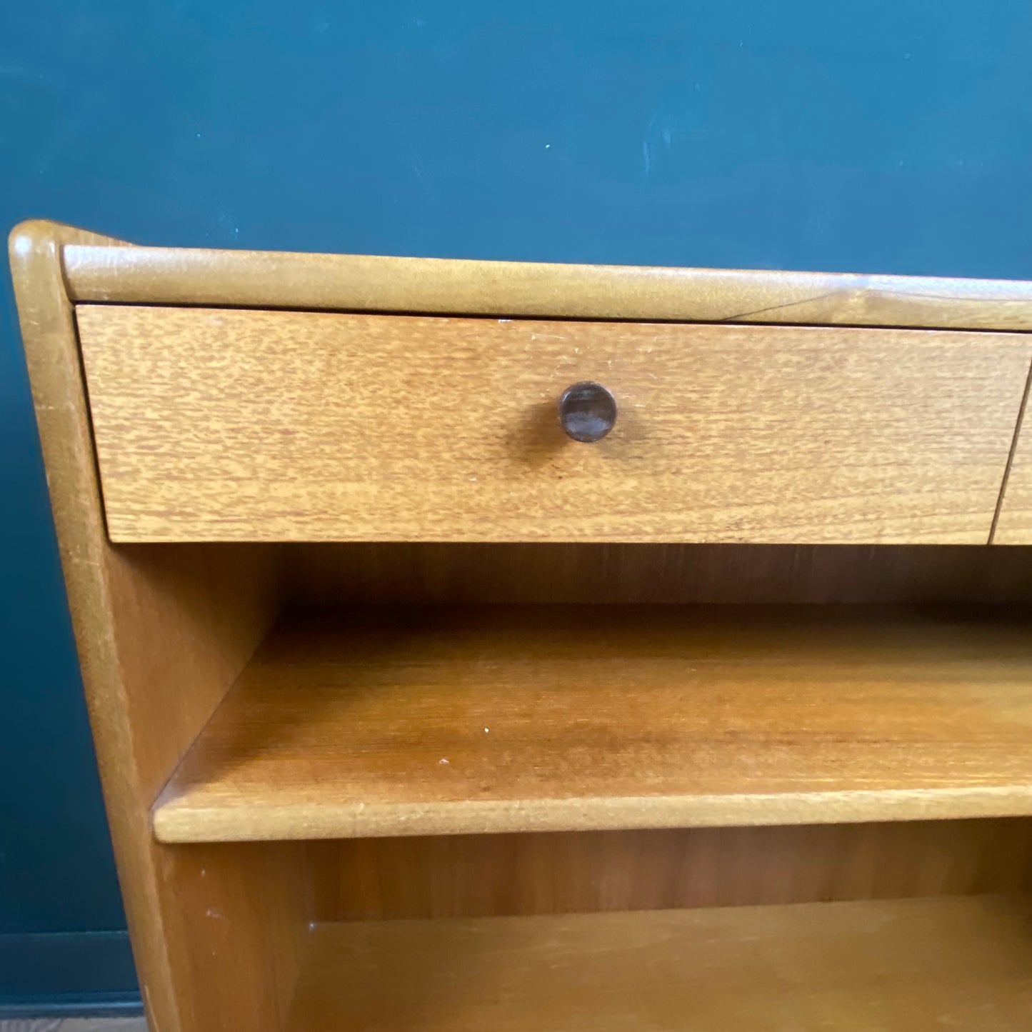 Small teak Parket Knoll Midcentury cabinet