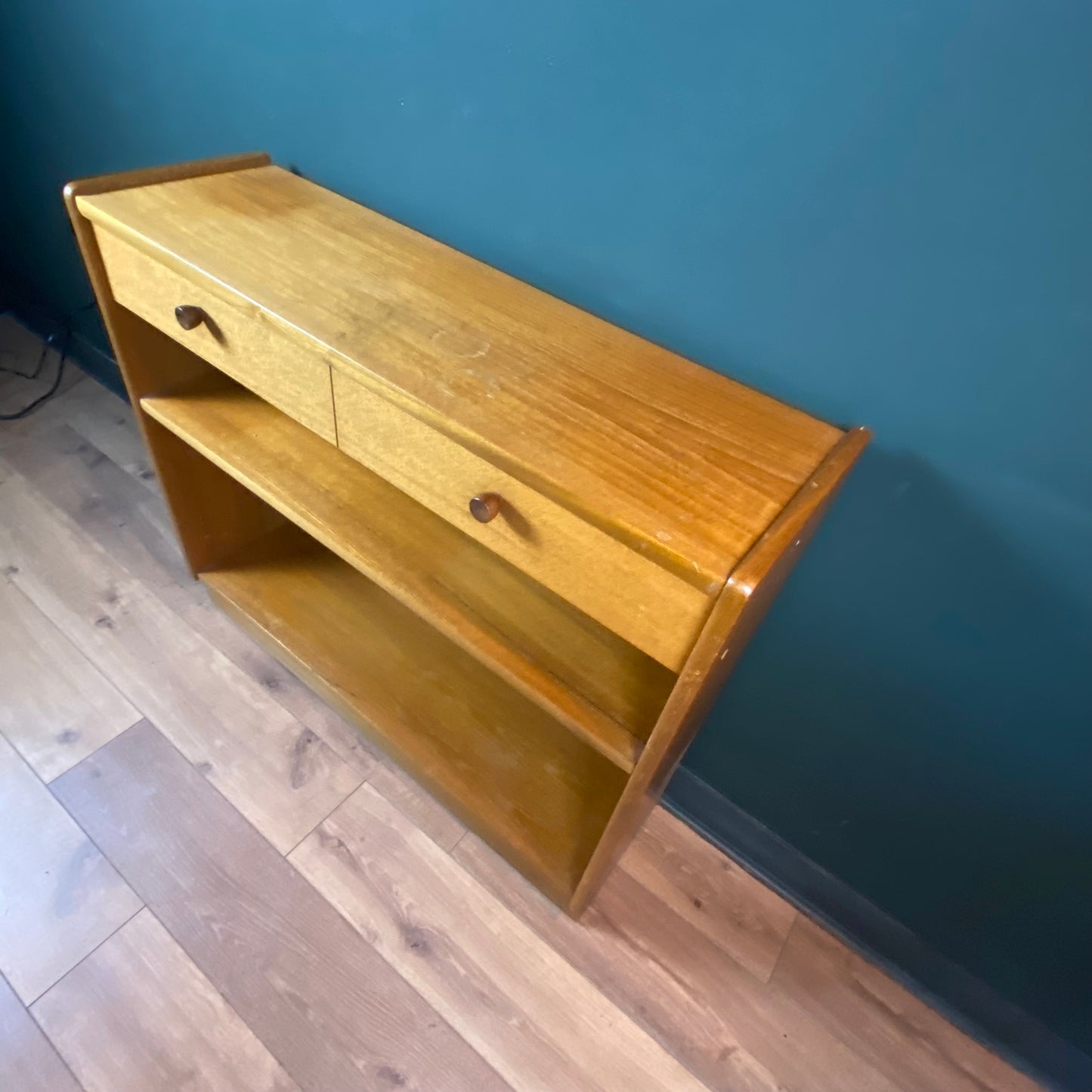 Small teak Parket Knoll Midcentury cabinet