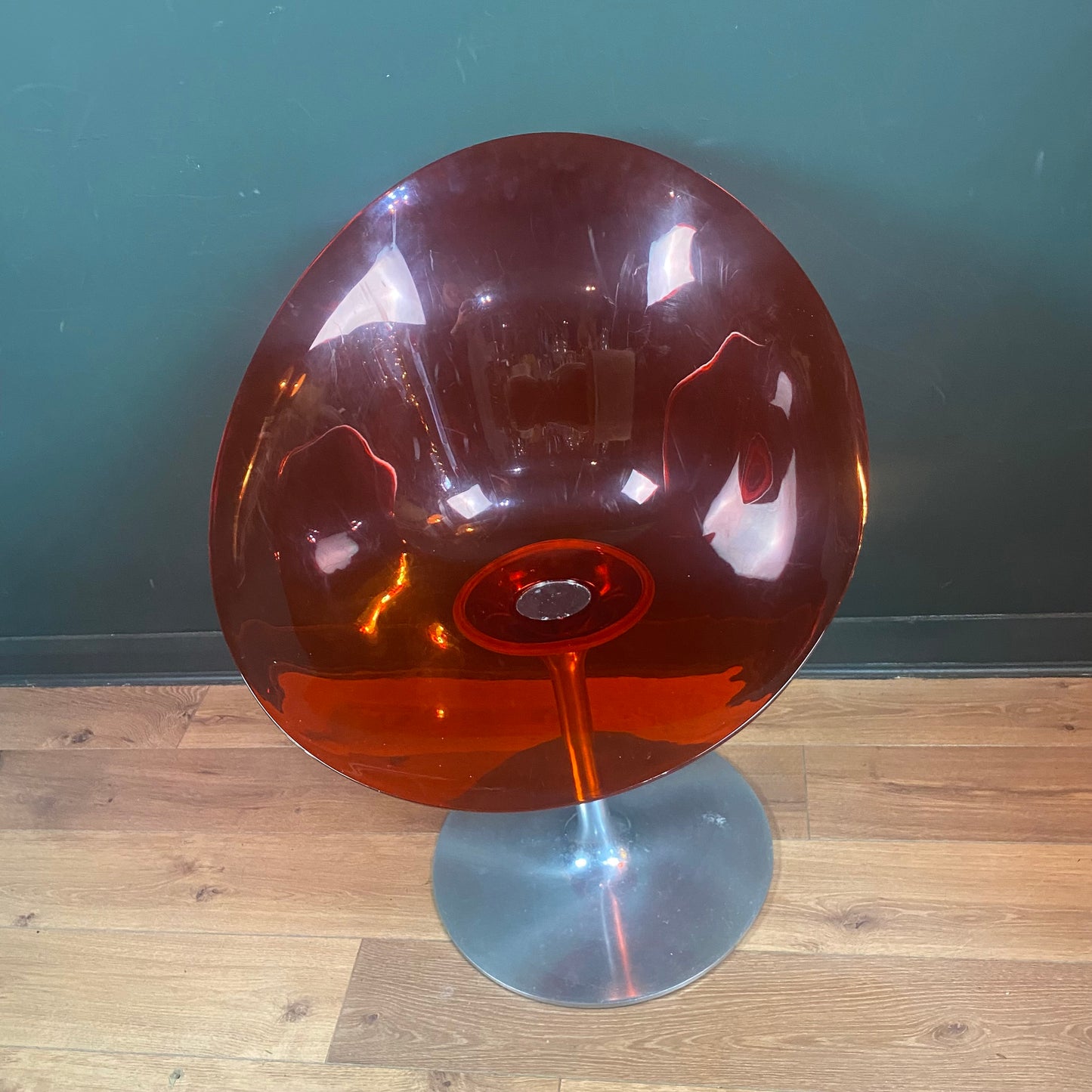 Eros Kartell red spinning chair by Stark