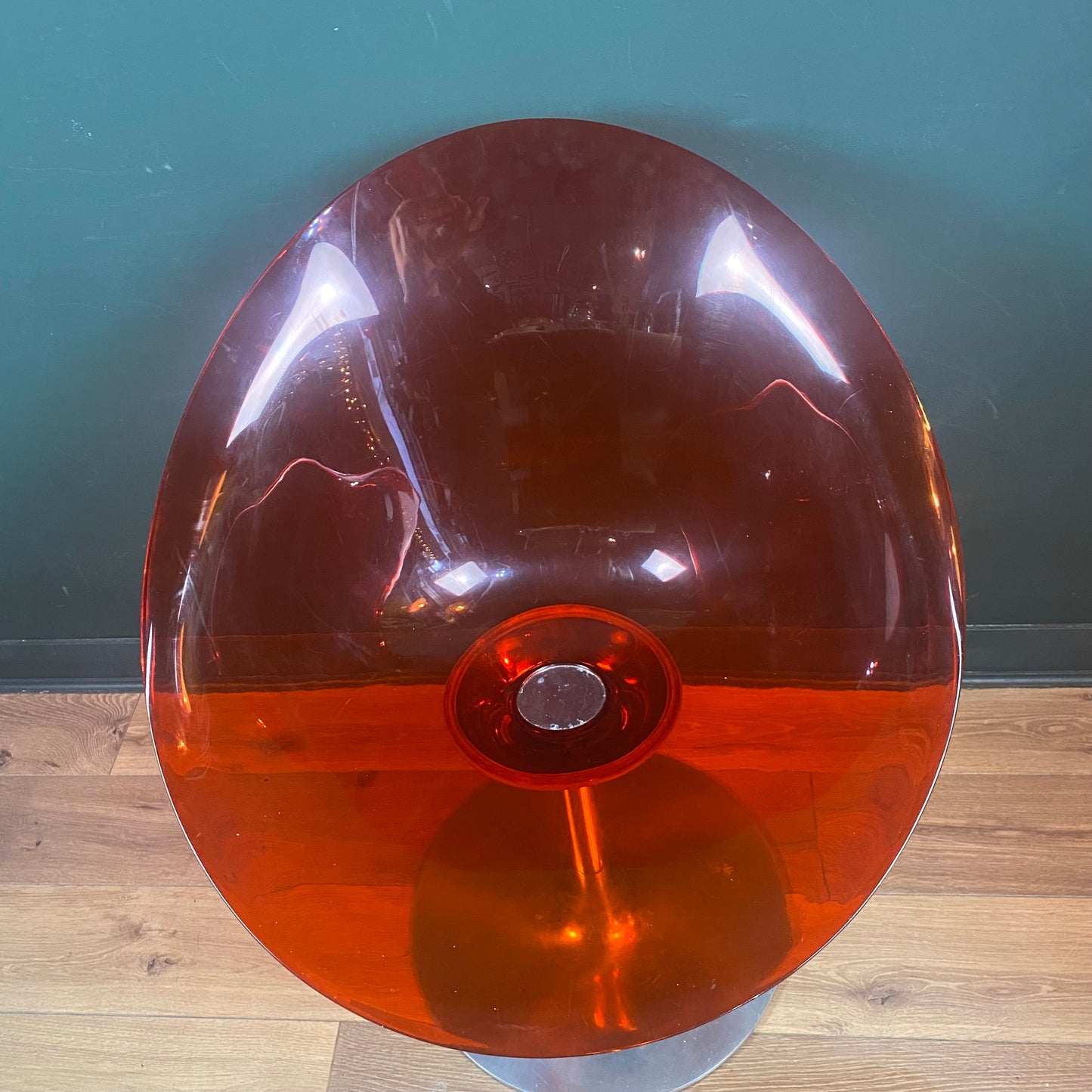 Eros Kartell red spinning chair by Stark