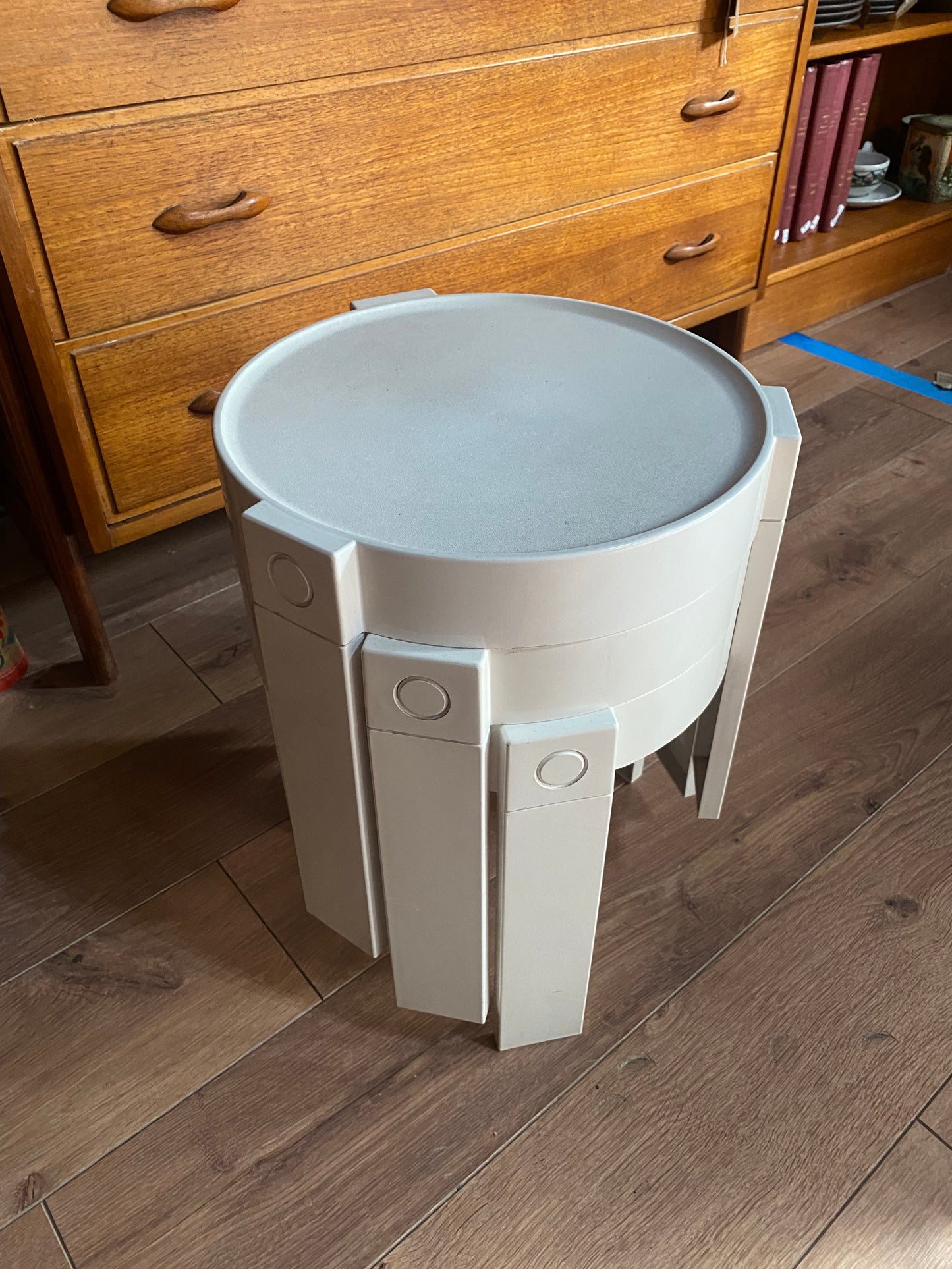 Modernist 1970s set of plastic nesting tables