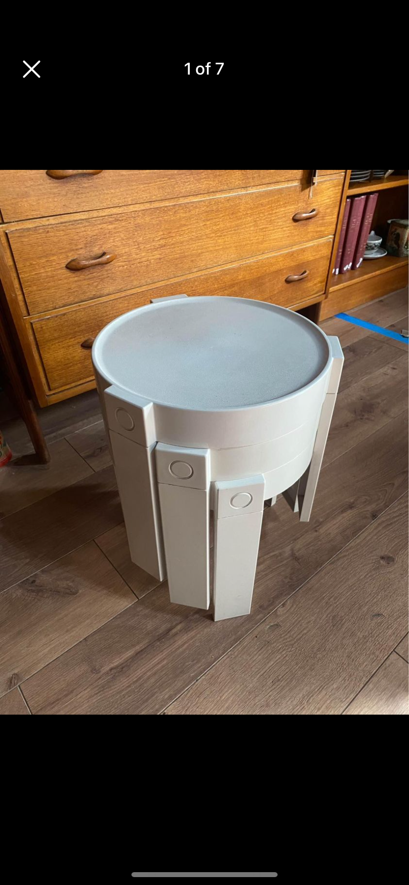 Modernist 1970s set of plastic nesting tables