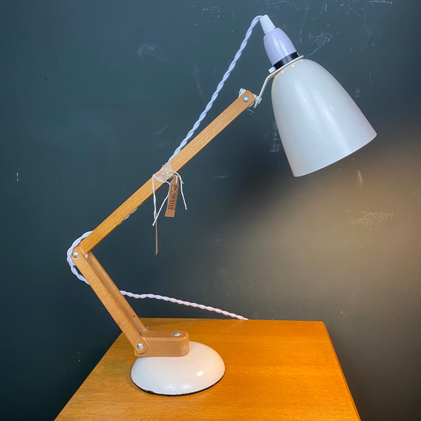 White 1970s vintage Habitat Terence Conrad Mac lamp