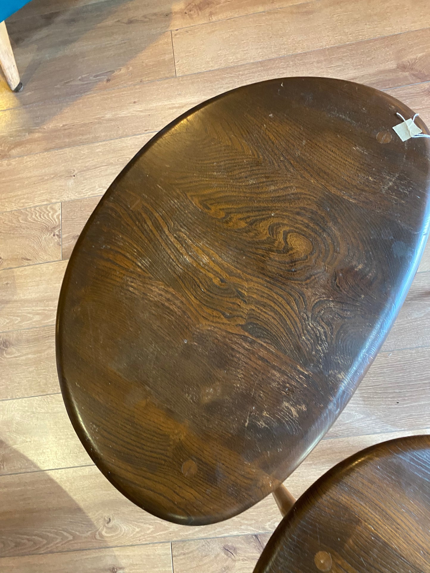Nest of pebble tables by Ercol 1960s blue label model 354