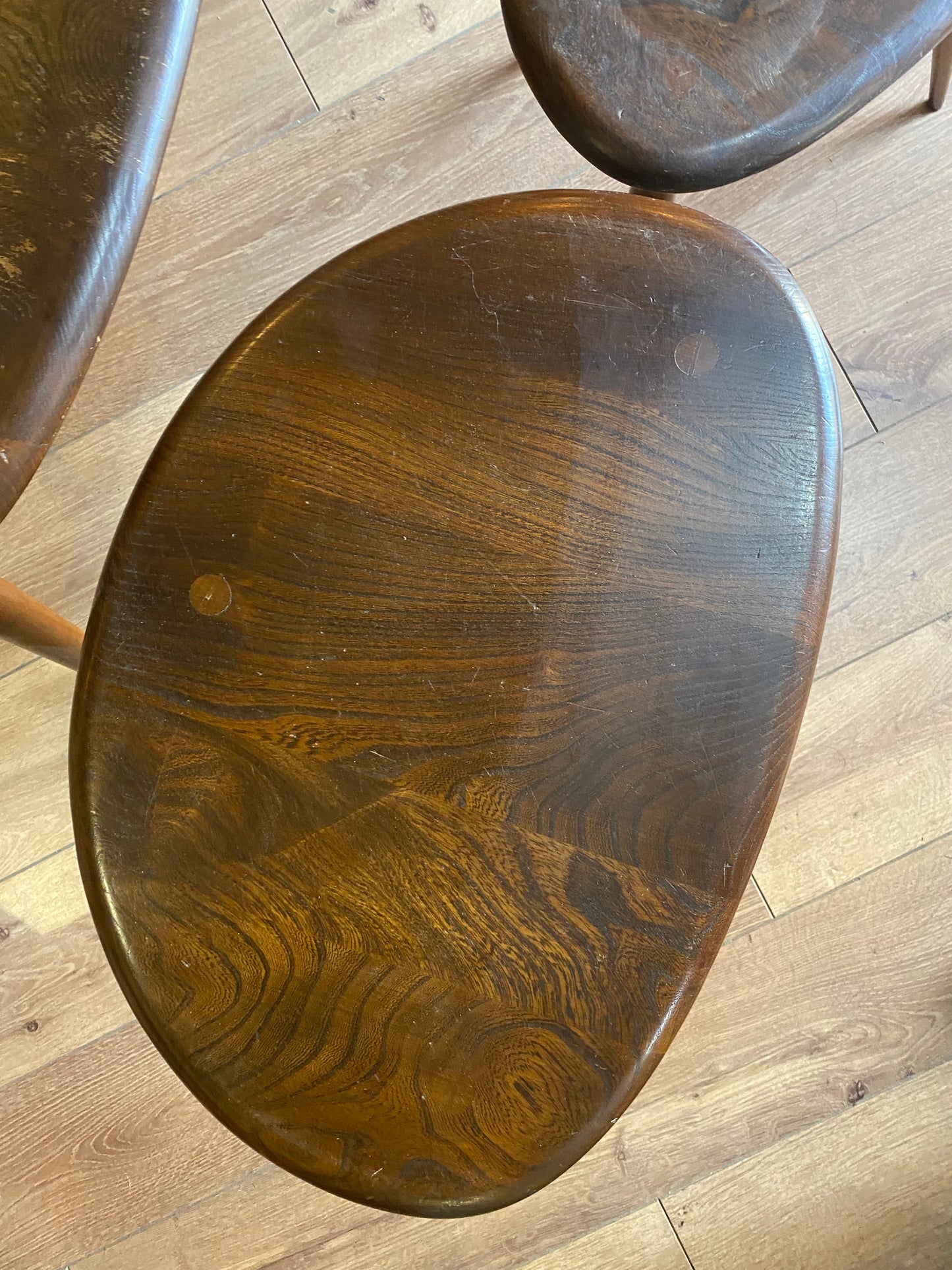 Nest of pebble tables by Ercol 1960s blue label model 354