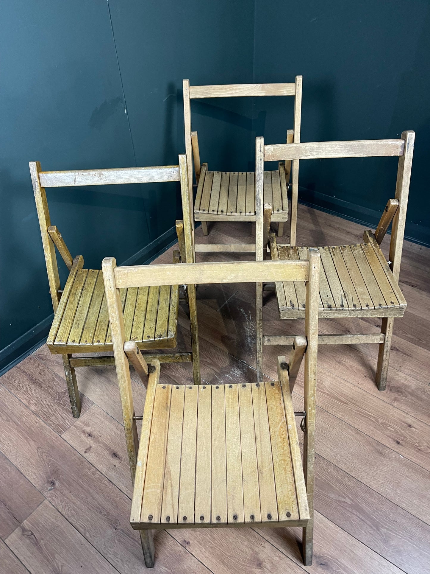 Vintage War Department folding chairs