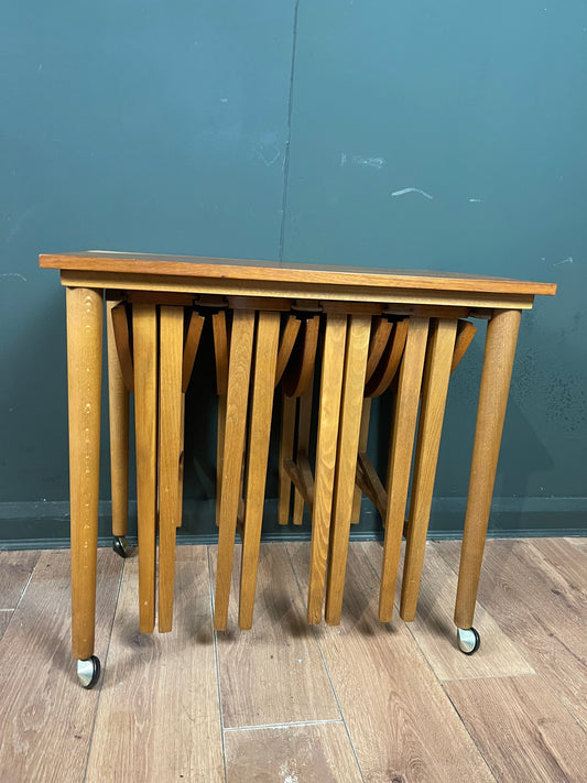 Midcentury 1960s nest of tables by Paul Hundevad