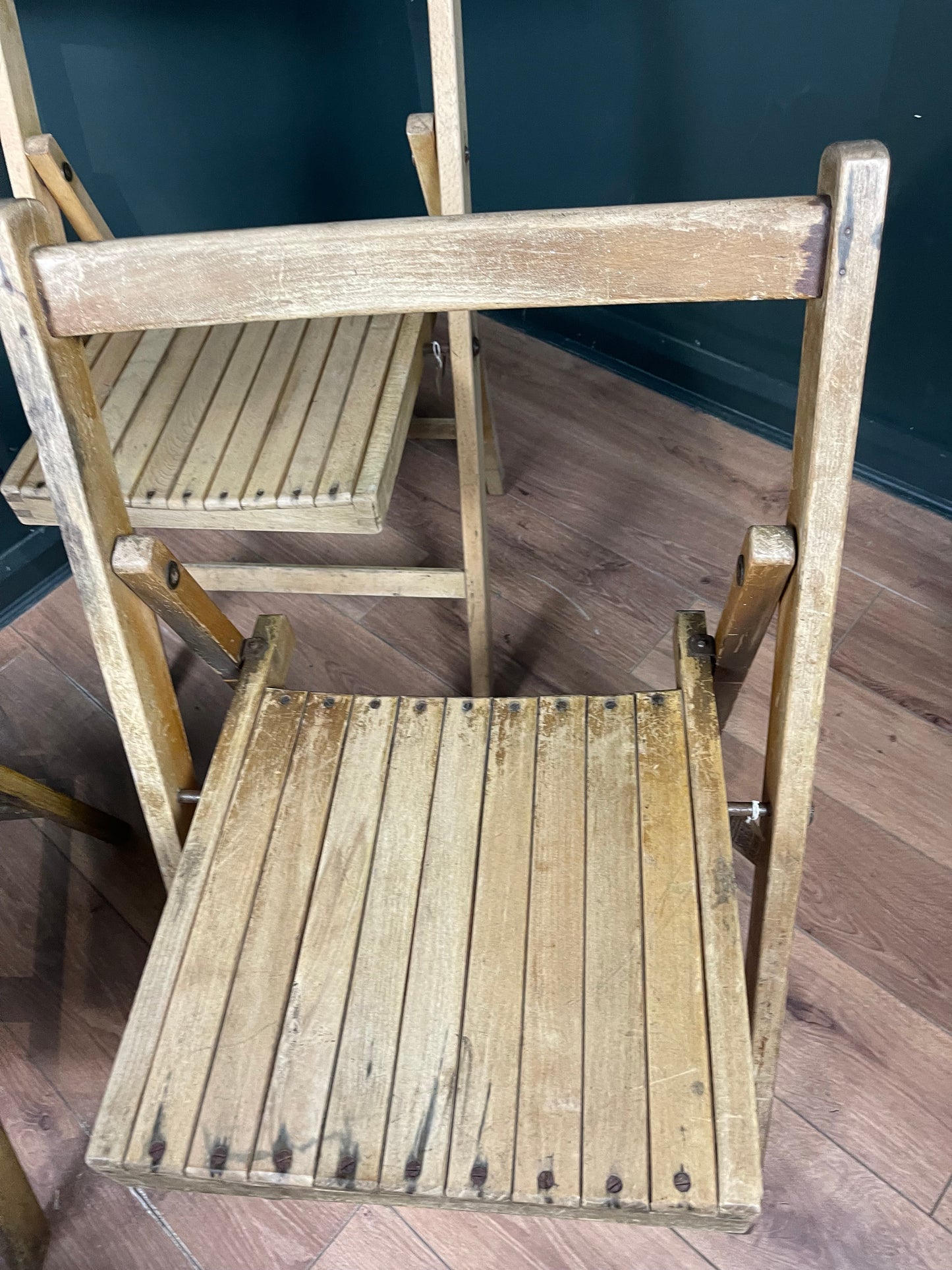 Vintage War Department folding chairs
