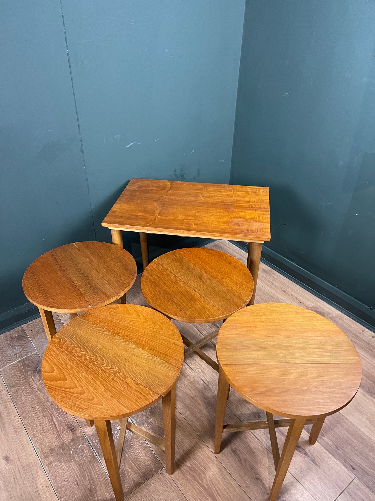 Midcentury 1960s nest of tables by Paul Hundevad