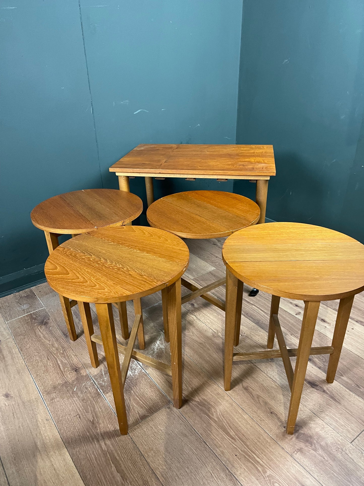 Midcentury 1960s nest of tables by Paul Hundevad