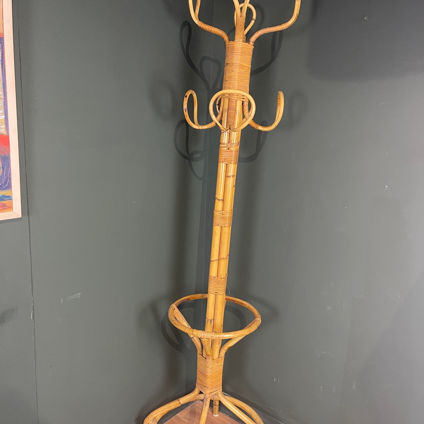 Vintage bamboo hat stand