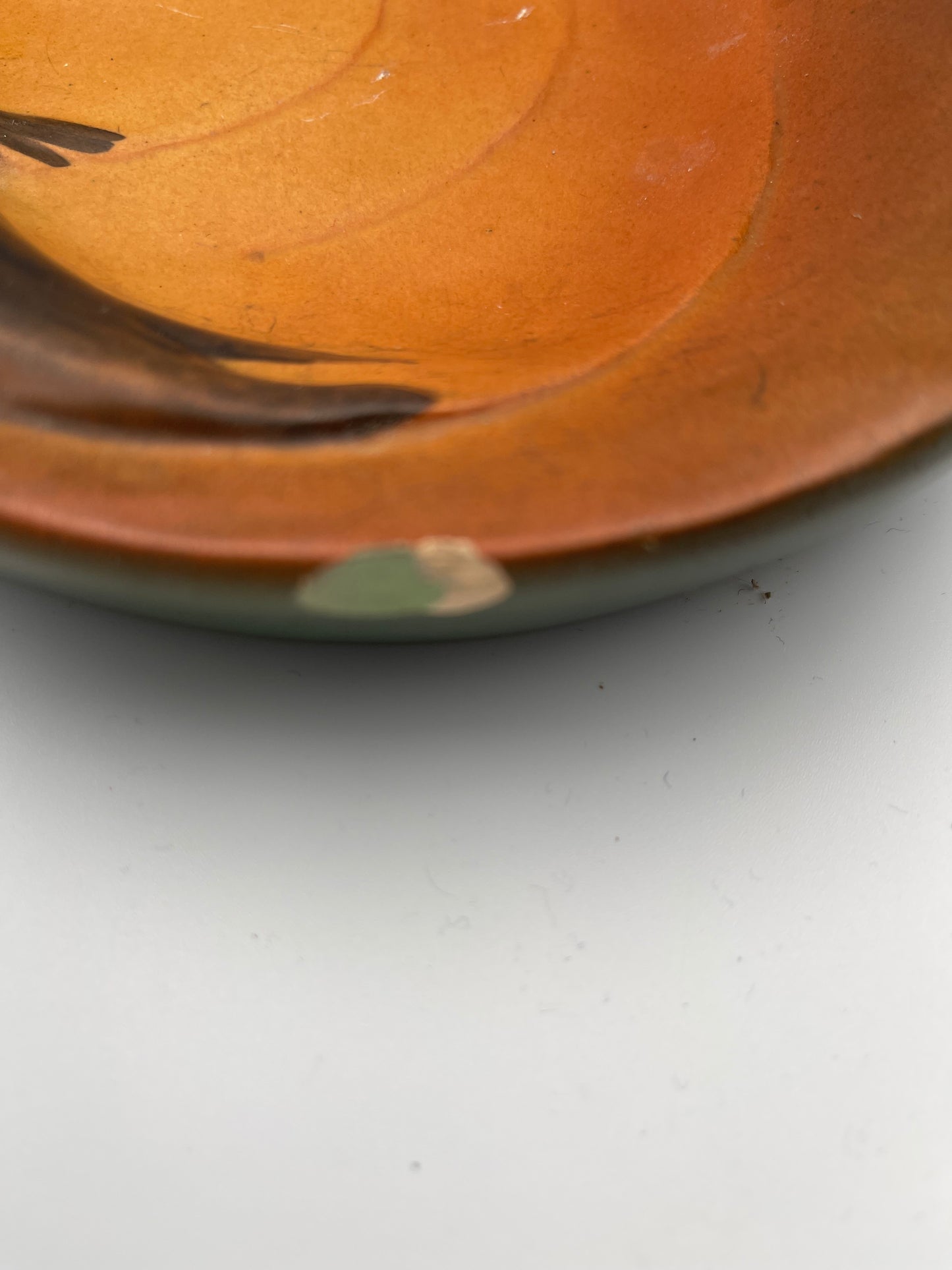 Danish Art Nouveau sealion bowl hand painted by Ipsen's Widow.