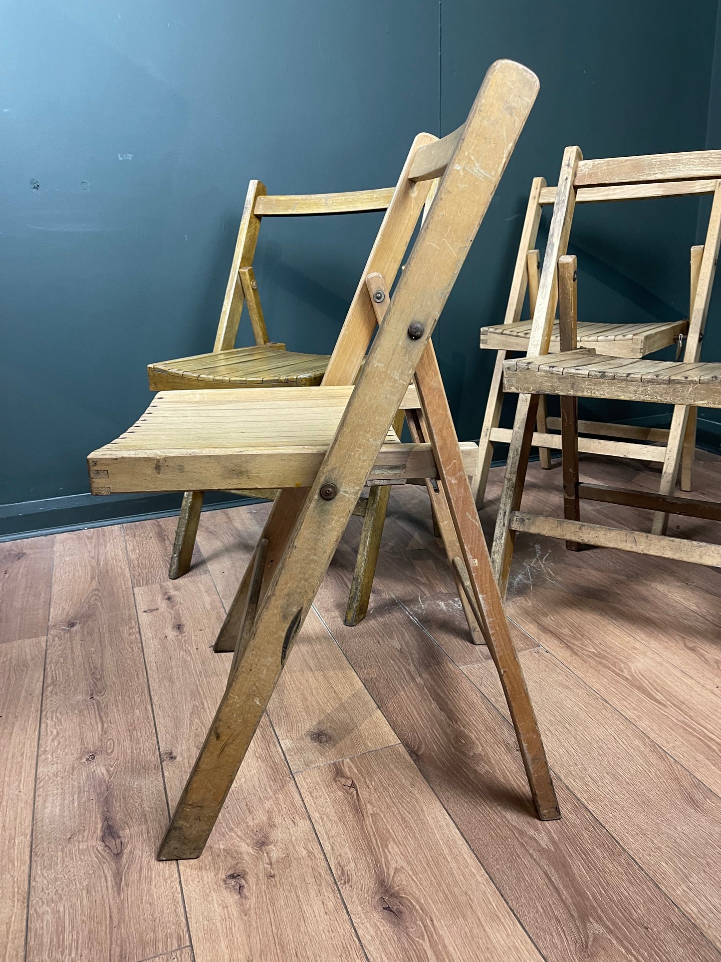 Vintage War Department folding chairs