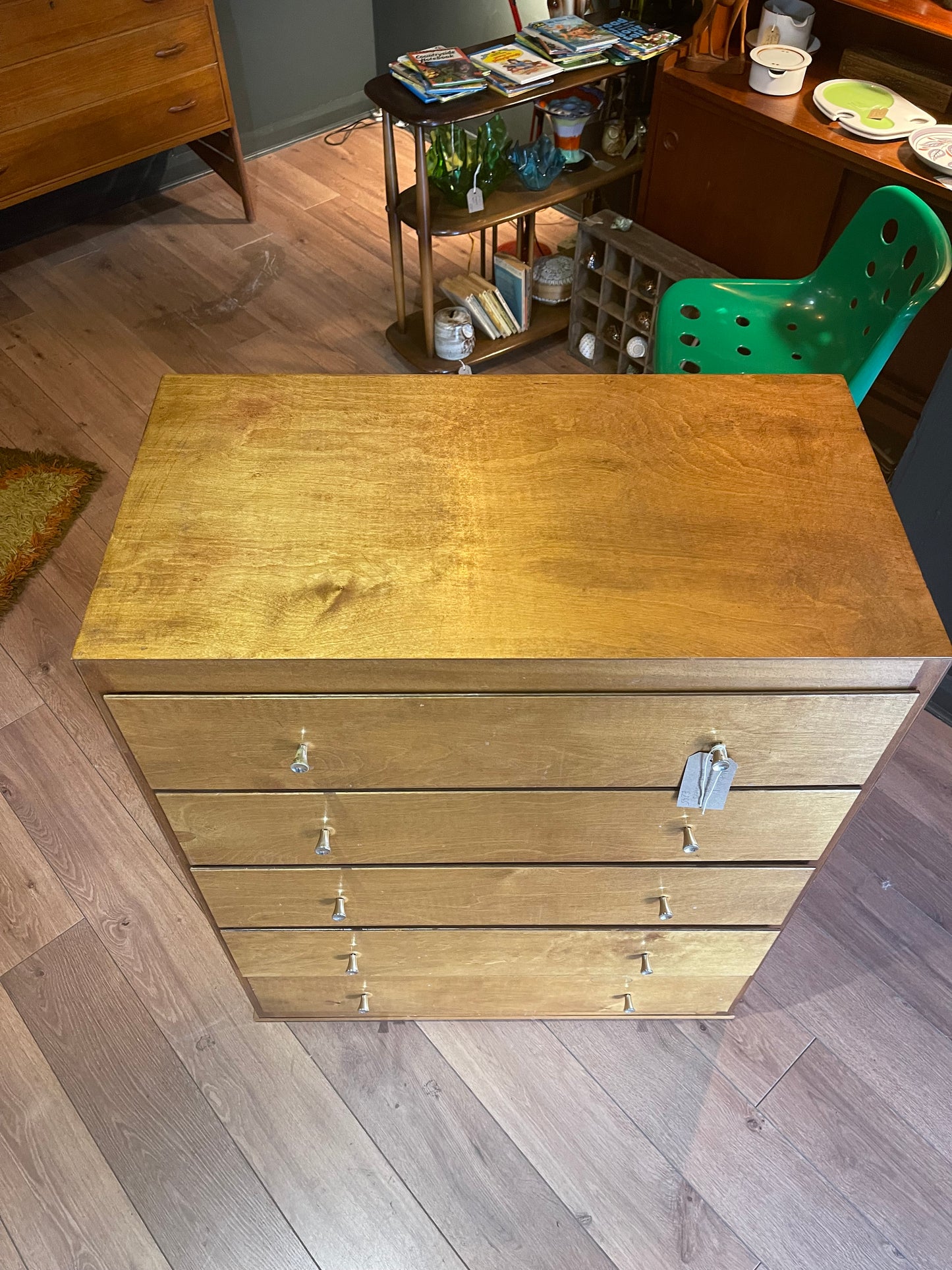 Liden midcentury plywood chest of drawers