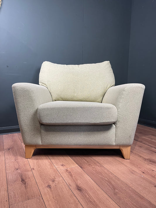 Ercol Novara pale green armchair