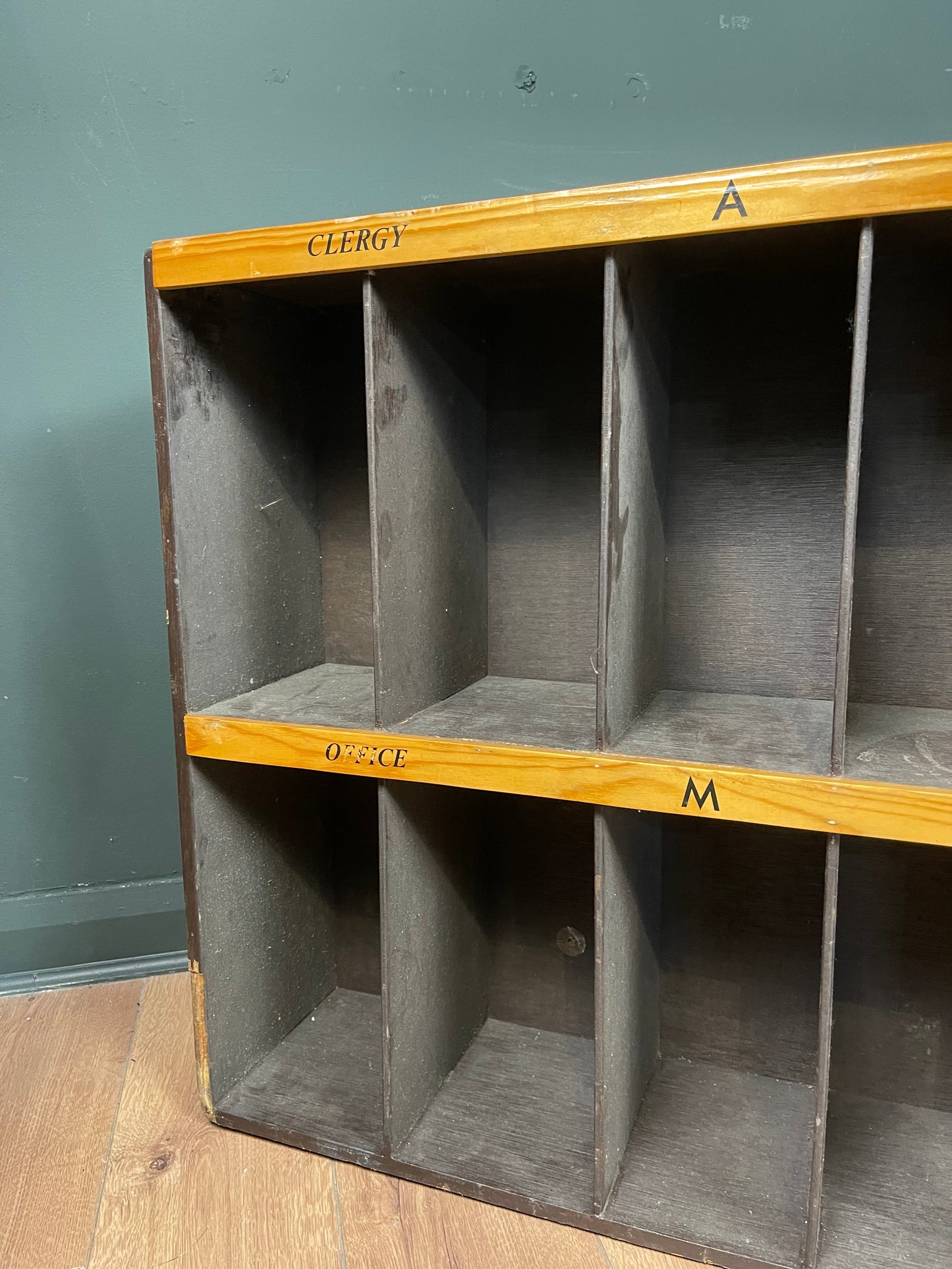 Vintage church pigeon holes