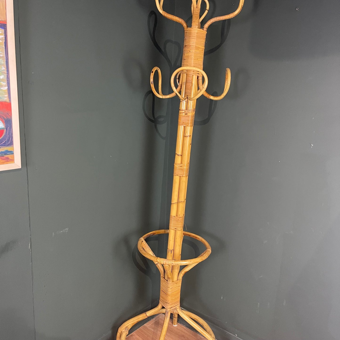 Vintage bamboo hat stand