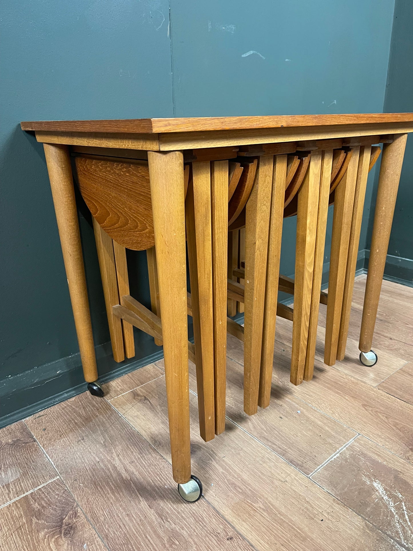 Midcentury 1960s nest of tables by Paul Hundevad