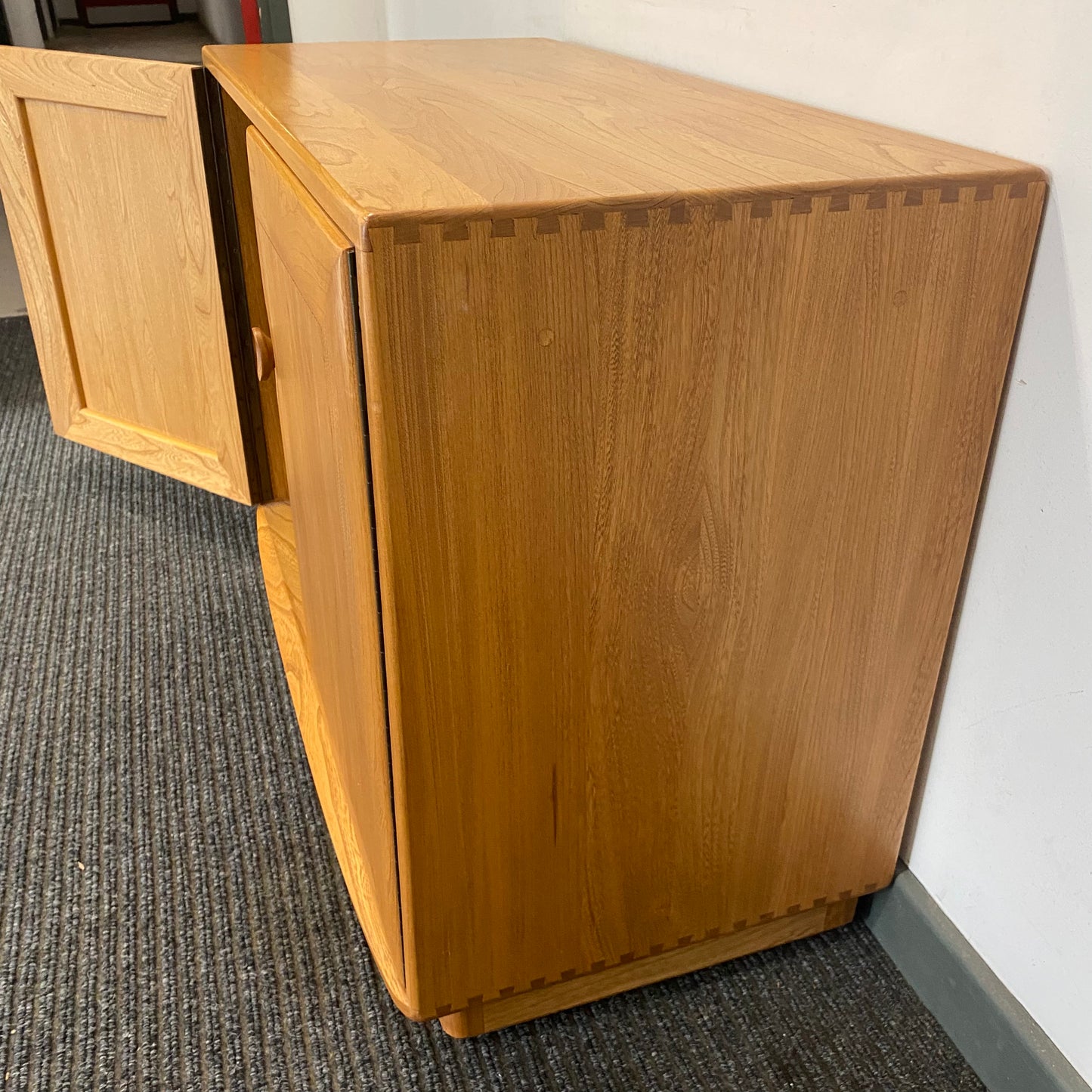Ercol 2 door cabinet #1013 solid elm. Excellent condition.