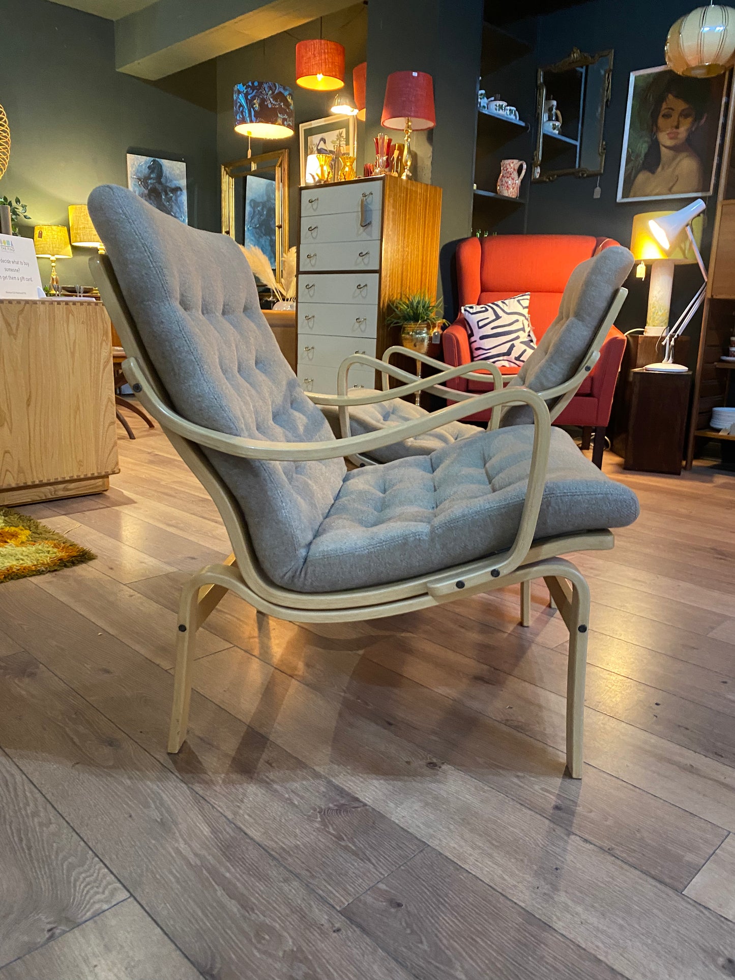 Vintage Swedish armchair by Bruno Matthson