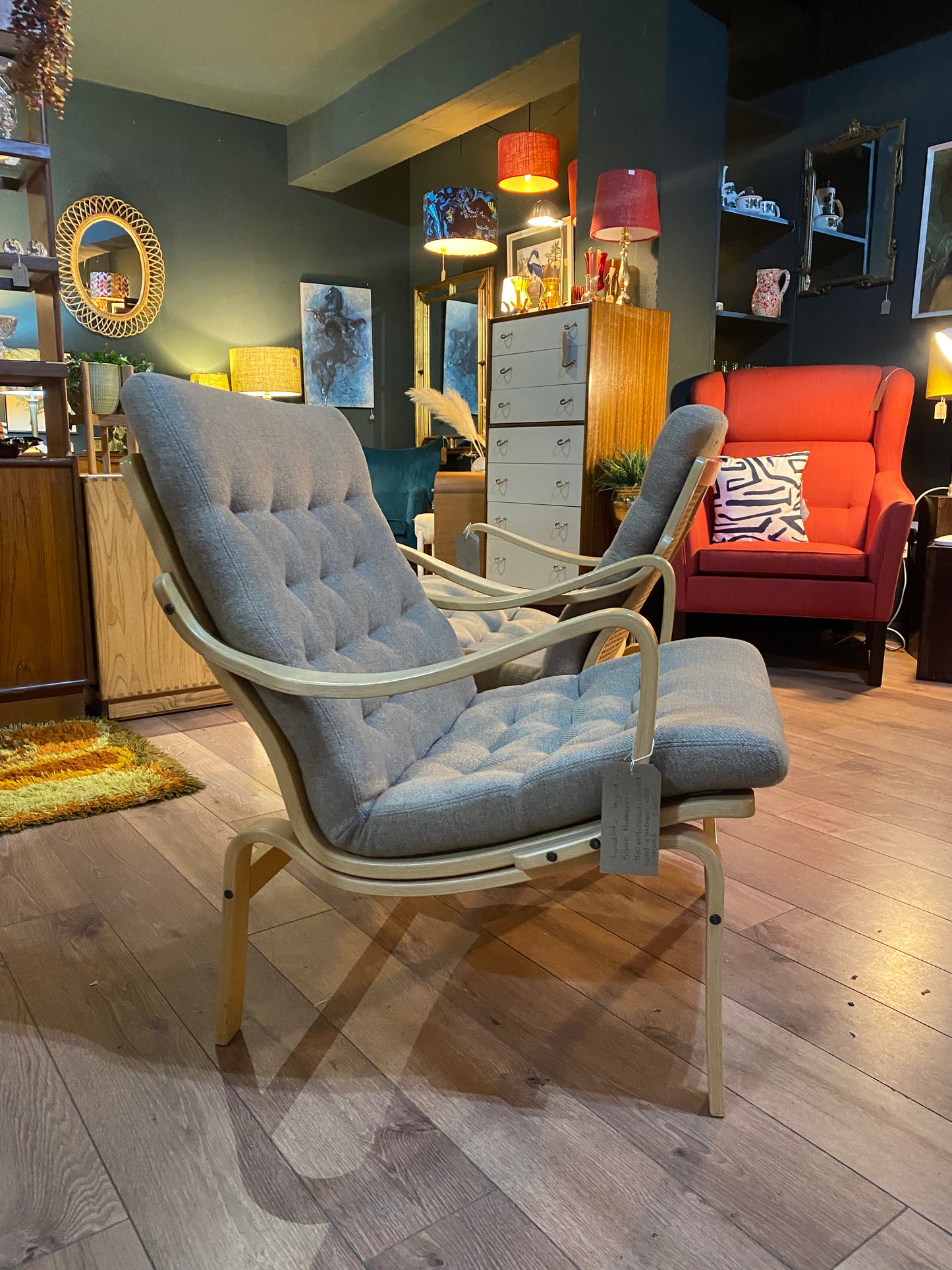 Vintage Swedish armchair by Bruno Matthson