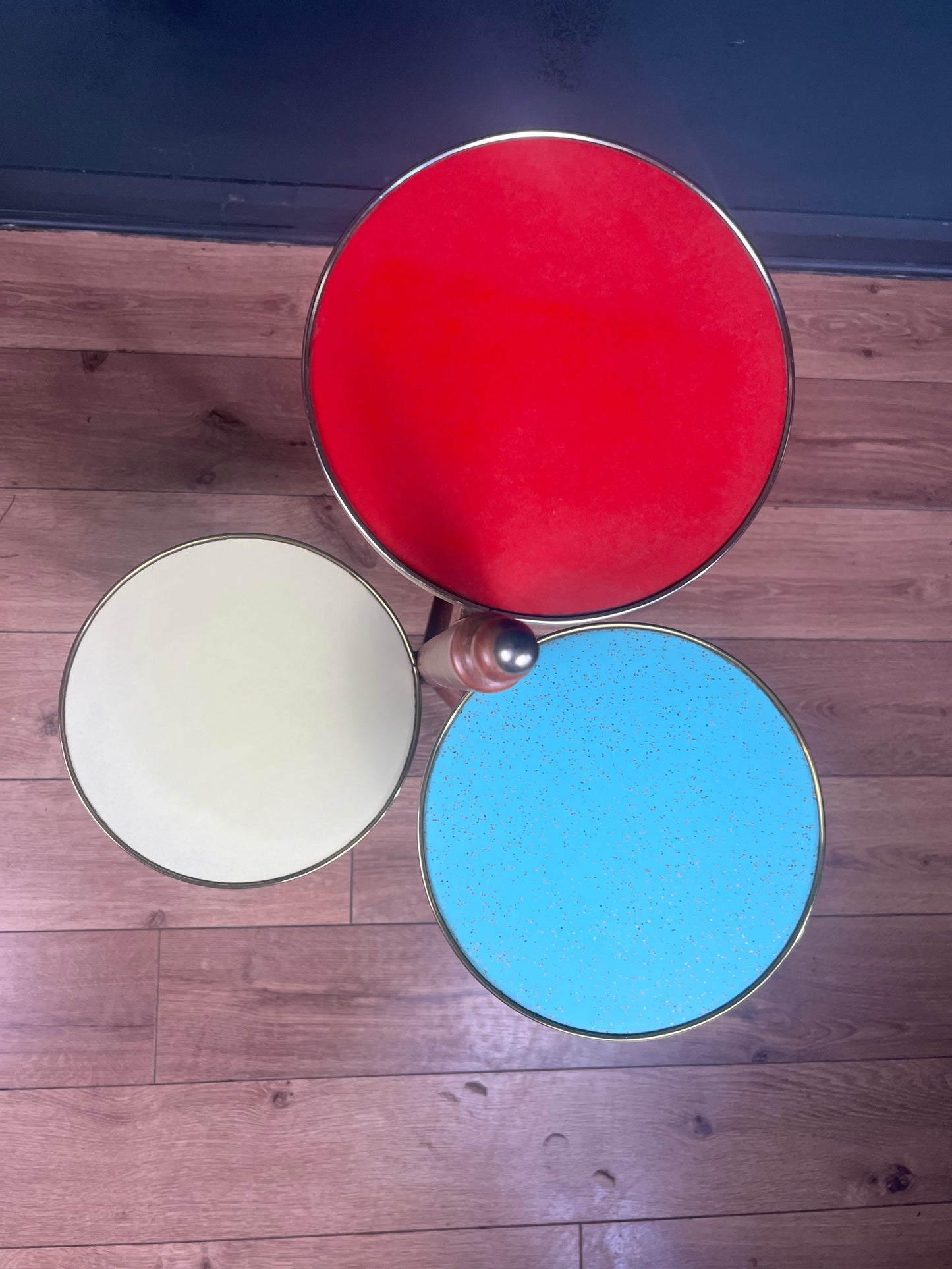 Rare German beech and Formica tri colour 1960s plant stand.