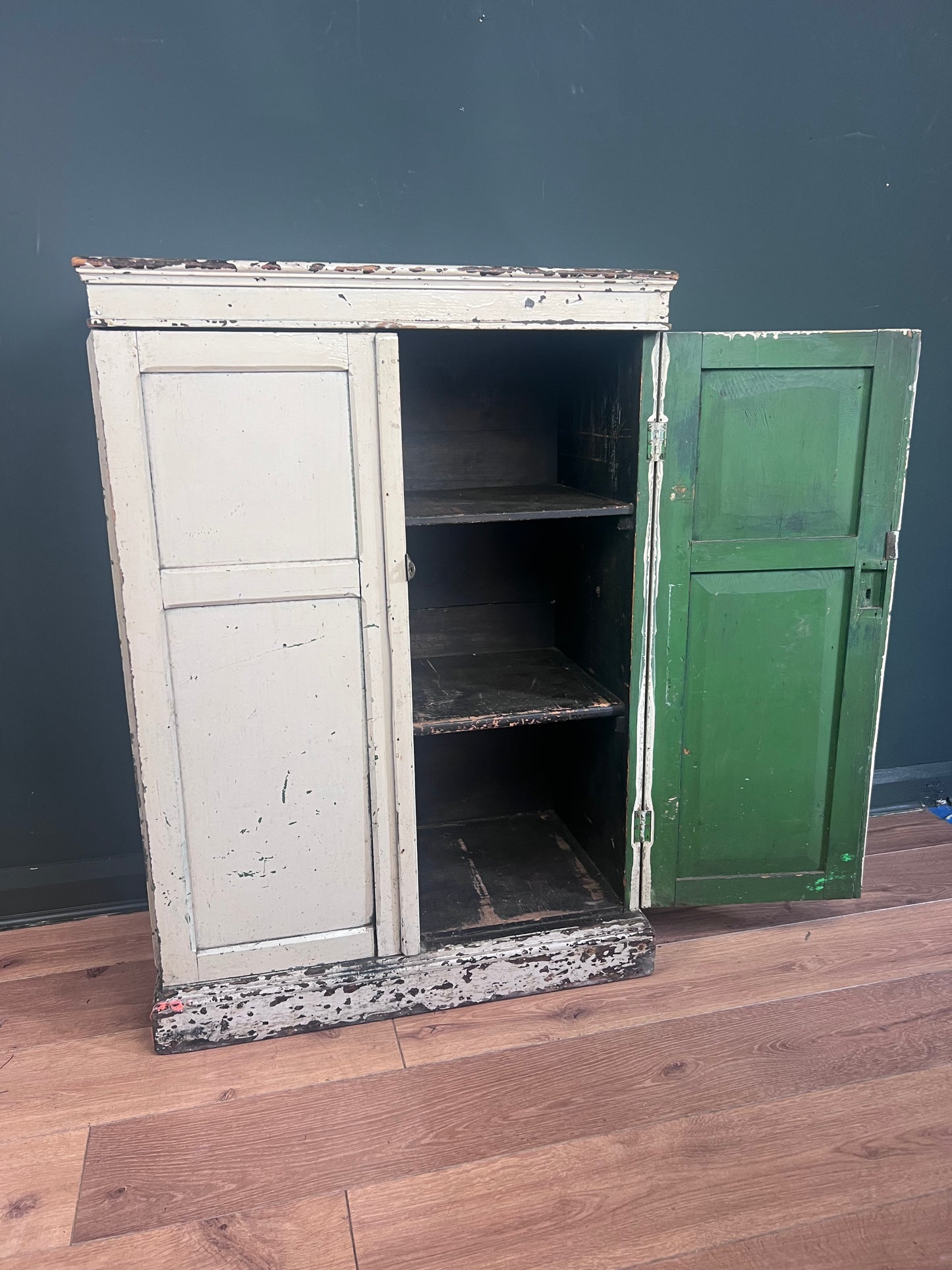 Antique bible cupboard old paint and beautiful patina
