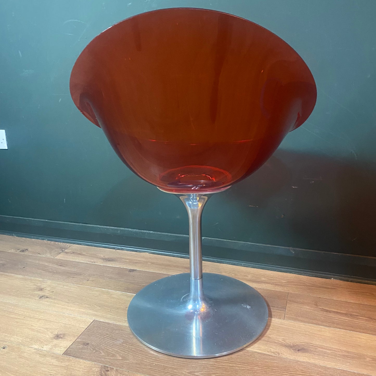 Eros Kartell red spinning chair by Stark